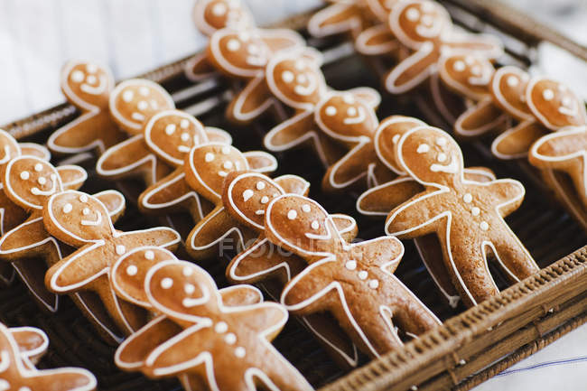 Gingerbread men cookies — Stock Photo