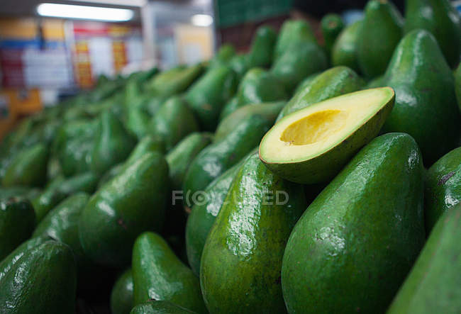 Sliced avocado for sale — Stock Photo