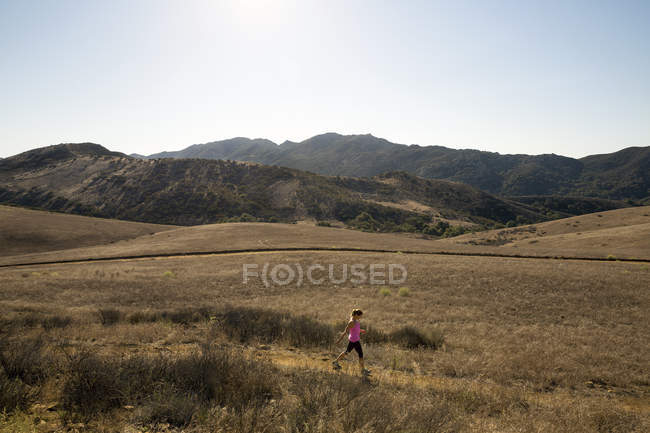 Female Runner Running Through, Thousand Oaks Landscape