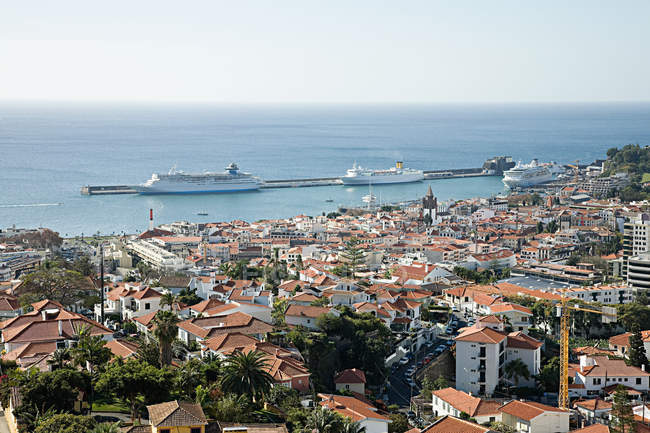 Vue aérienne de Funchal madère — Photo de stock