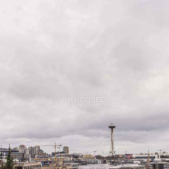 View of Seattle from Seattle highway, USA, — Stock Photo