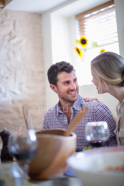 Couple at meal time — Stock Photo