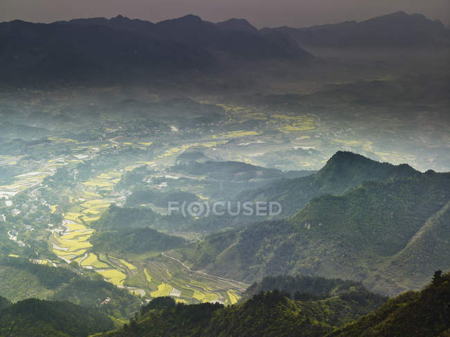 Vista elevada de Tao Yuan, província de Hunan, China — Fotografia de Stock