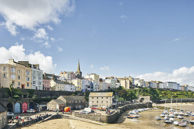 Aerial view of Tenby, Pembrokeshire, Wales — Stock Photo