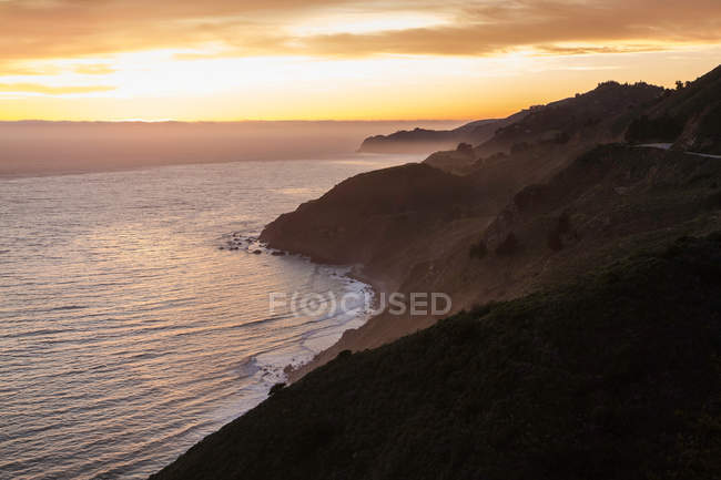 Big Sur National Park at sunset — Stock Photo