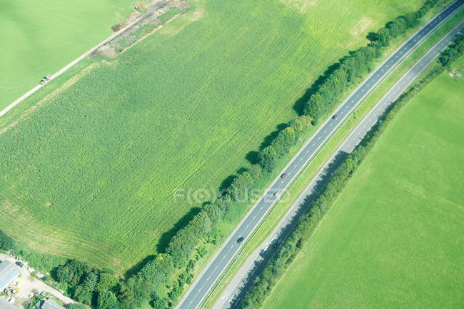 Вид на сельскую дорогу — стоковое фото