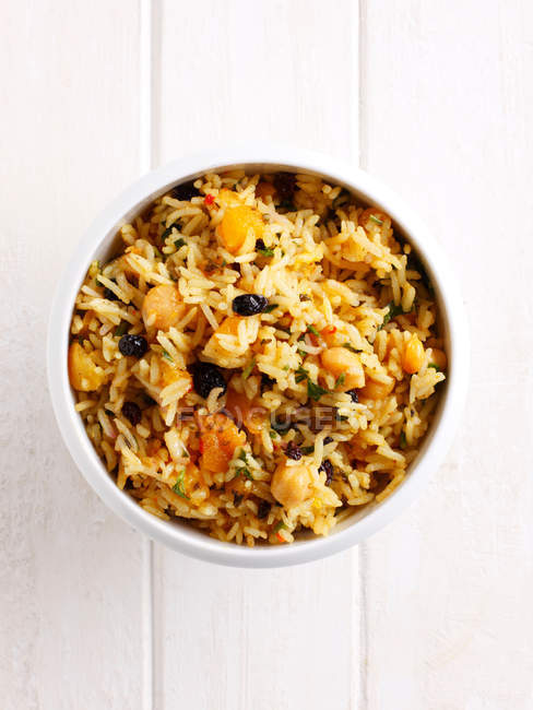 Ciotola di riso e verdure — Foto stock