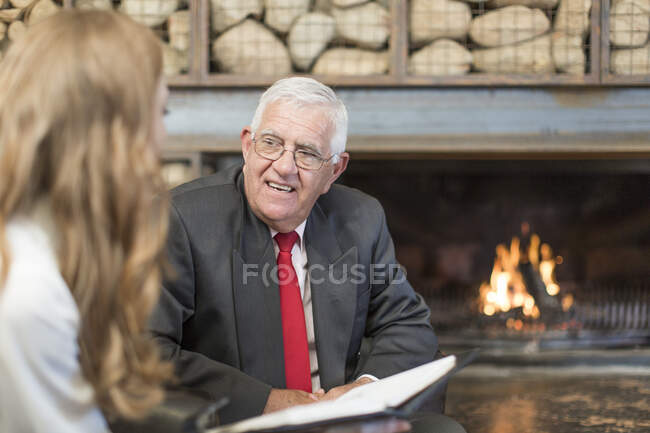 Business people at business lunch — Stock Photo