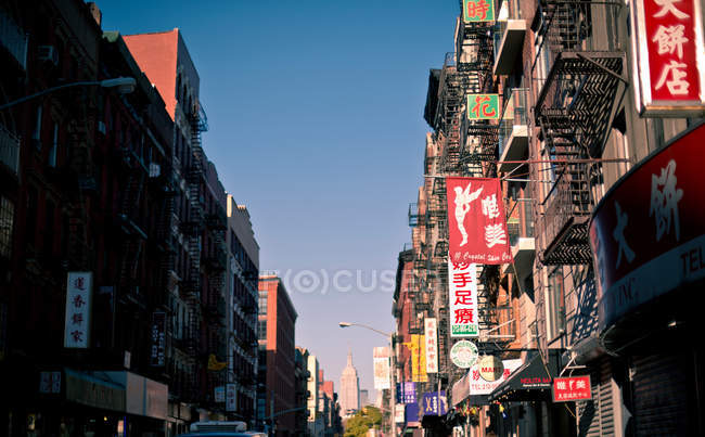 Vista sulla città cinese di Manhattan — Foto stock
