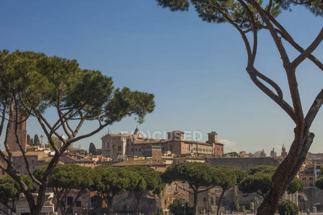 Vista à distância do Fórum Magnum, Roma, Itália — Fotografia de Stock