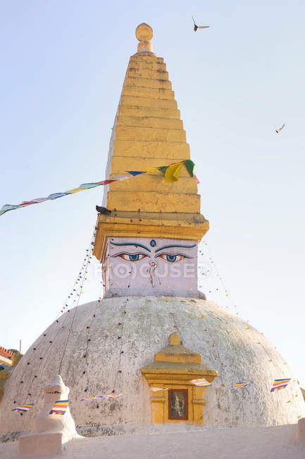 Vista de Stupa, Boudhanath, Kathmandu, Nepal — Fotografia de Stock