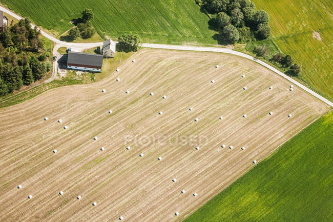 Aerial view of rural farmland — Stock Photo