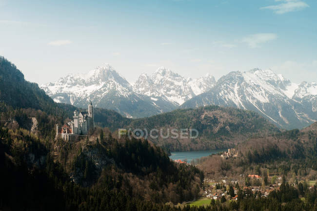 Alpes alemães com vista para a paisagem — Fotografia de Stock