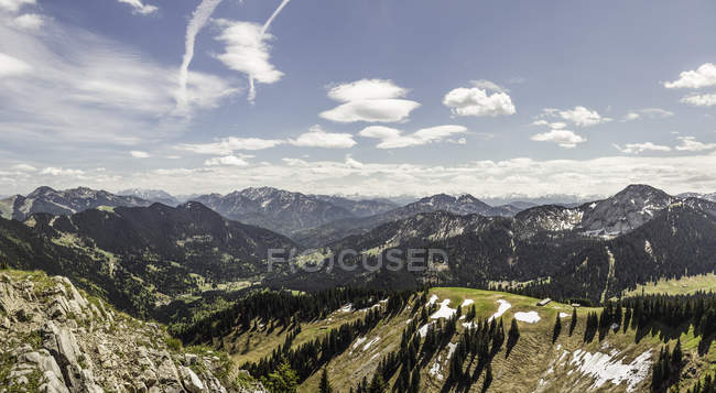 Vista dal Monte Wallberg, Baviera, Germania — Foto stock