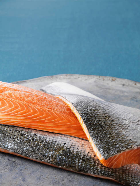 Three salmon filets — Stock Photo