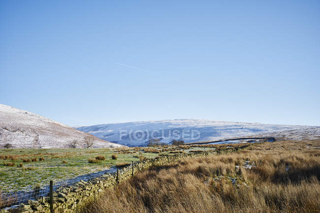 Vista panorâmica da paisagem rural, Clitheroe, Lancashire, Reino Unido — Fotografia de Stock