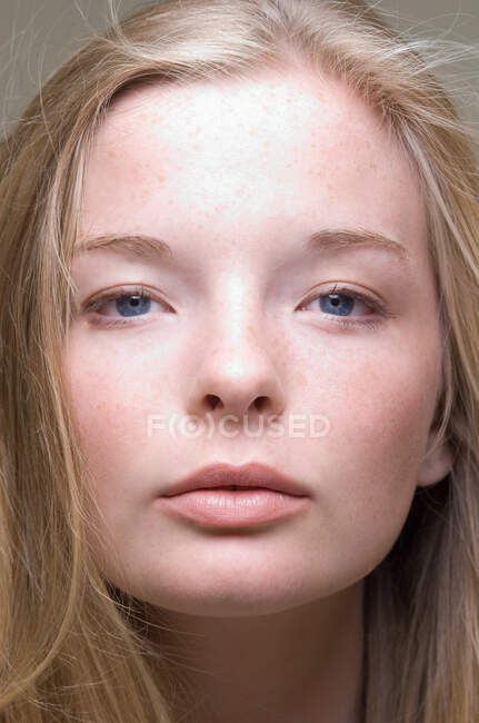 Close up of teenage girl?s face — Stock Photo