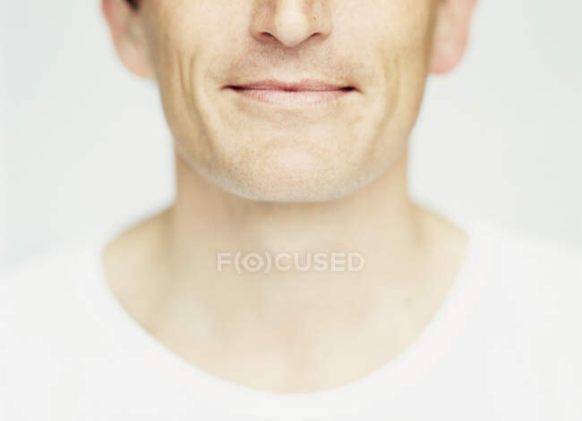 Close up of man?s mouth — Stock Photo