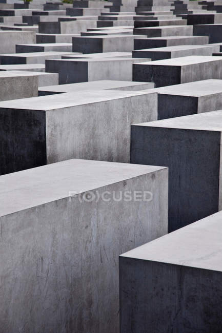 Primer plano del monumento al holocausto, Berlín, Alemania - foto de stock
