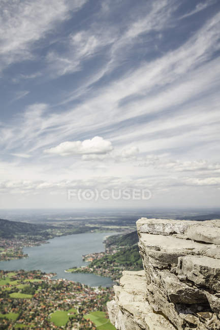 Lake Tegernesee from Mt Wallberg — Stock Photo