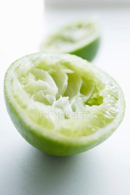 Close up shot of juiced lime half — Stock Photo