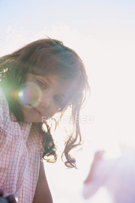 Portrait of young girl, Utvalnas, Gavle, Sweden — Stock Photo