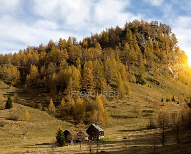 Vista panorámica de Alp Devero, Alpi, Piemont, Cees - foto de stock