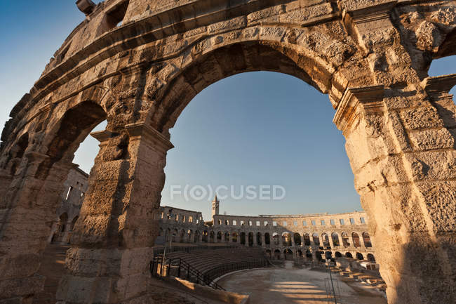 Ancient ruins of arena — Stock Photo