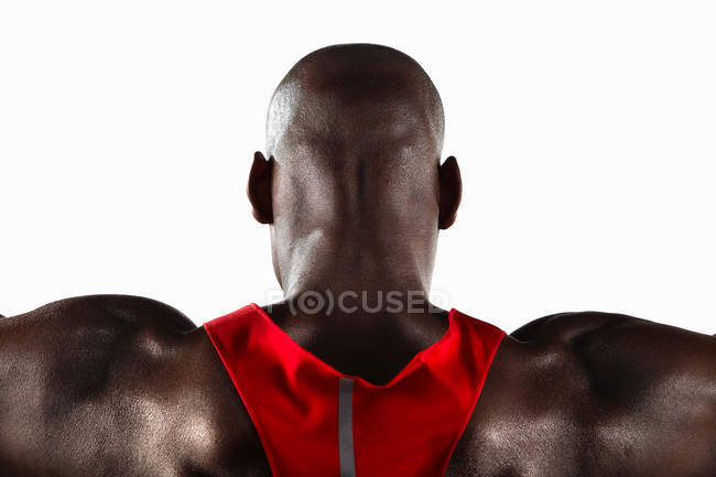 Primer plano de los músculos del hombro del atleta - foto de stock