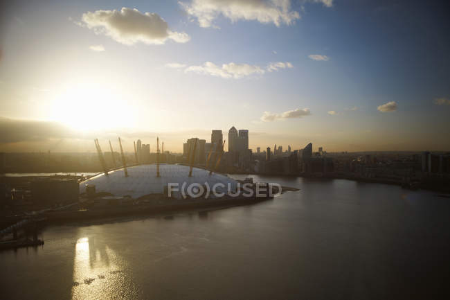 Vue aérienne du Millennium Dome, Londres, Royaume-Uni — Photo de stock