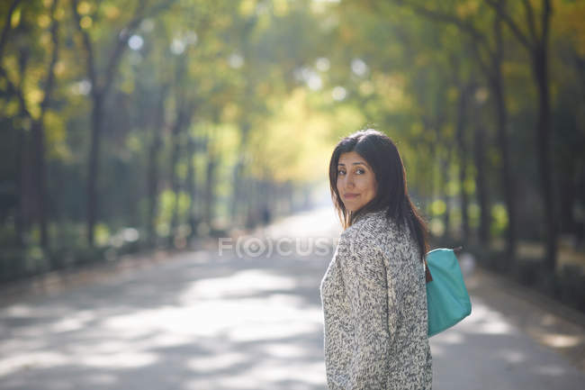 Mature woman looking at camera, Seville, Spain — Stock Photo