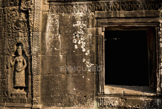 Finestra di Tempio di Banteay Kdei — Foto stock