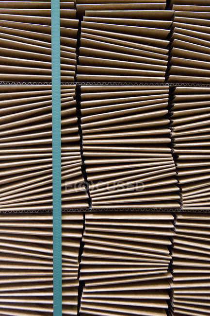 Folded cardboard stock warehouse — Stock Photo