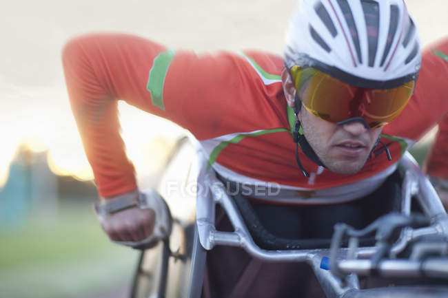 Close up of athlete in para-athletic competition — Stock Photo