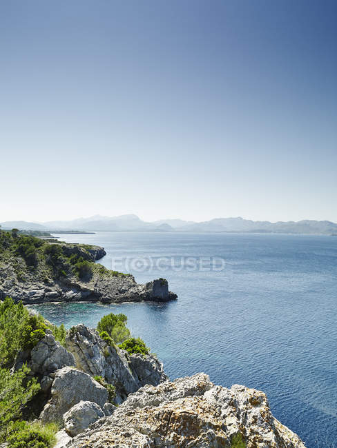 Vista costiera di Maiorca durante il giorno, Spagna — Foto stock