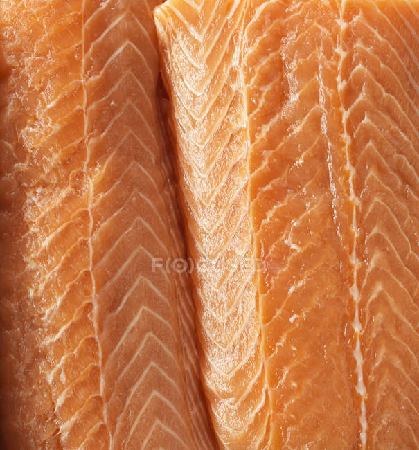 Primer plano de filete de salmón fresco - foto de stock