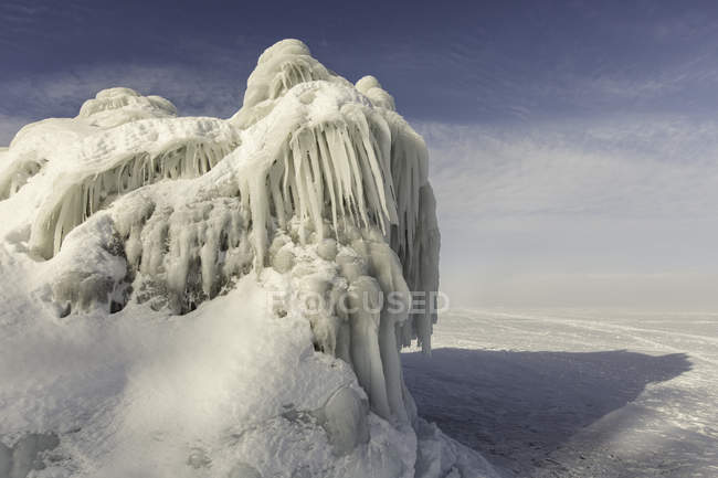 Vista panorámica del paisaje invernal, Abisko, Suecia - foto de stock