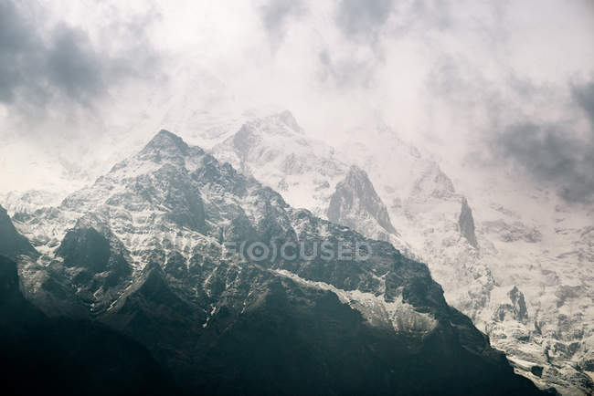 Chomrong село області, Abc trek, Аннапурна Базовий табір trek, Непал — стокове фото