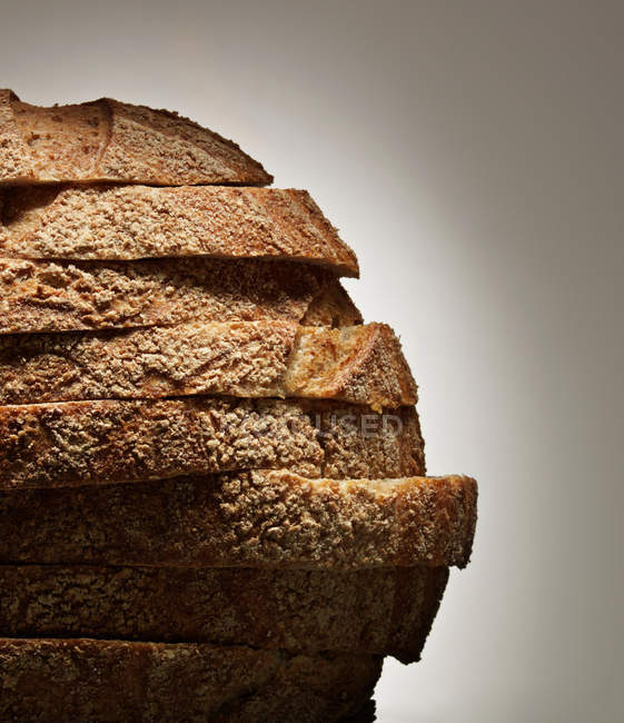 Stack of bread slices — Stock Photo