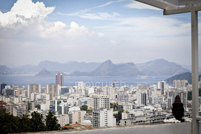 Vista elevada do Rio de Janeiro durante o dia, Brasil — Fotografia de Stock