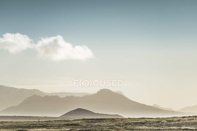 Mountains in evening mist, Snaefellsnes, Iceland — Stock Photo