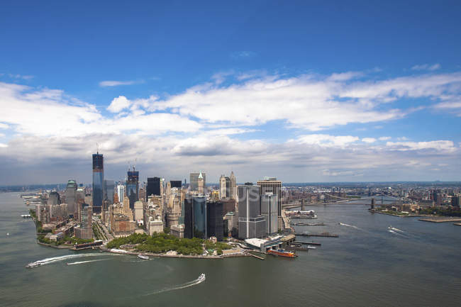 Vue aérienne de manhattan, ville de New York, États-Unis — Photo de stock