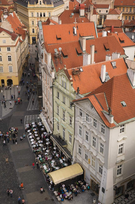 Vista aerea della strada di Praga — Foto stock