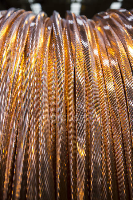 Close up shot of matel cables on drum — Stock Photo