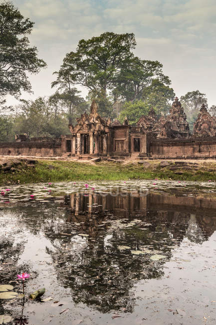 Banteay Srei Tempelruinen, Angkor Wat Komplex, Kambodscha — Stockfoto
