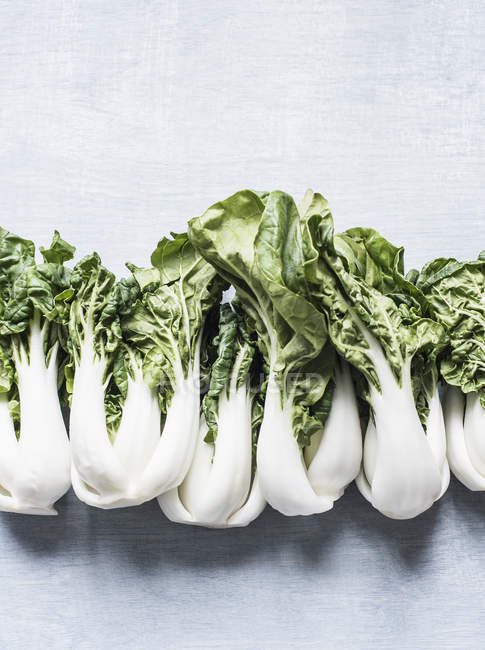Top view of chinese cabbages on light background — Stock Photo