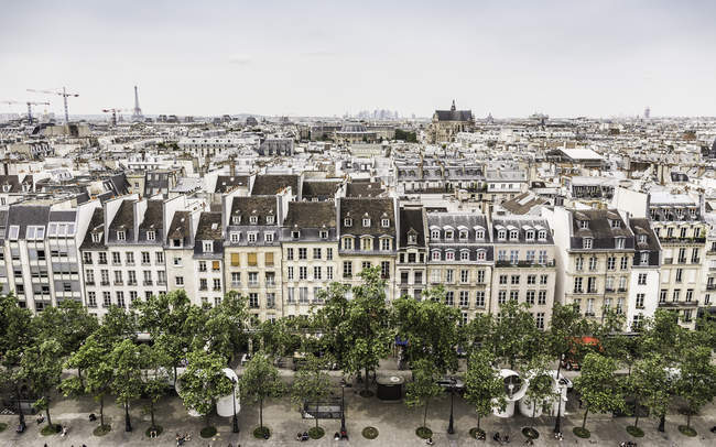 Вид из Центра Жоржа Помпиду, Париж, Франция — стоковое фото