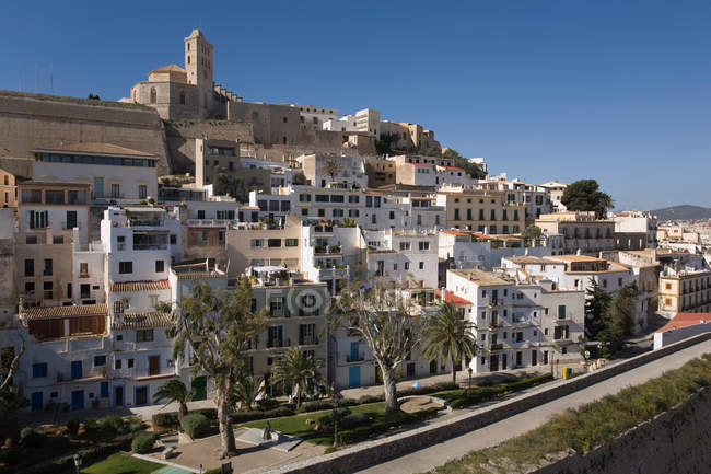 Cathedral and Dalt Vila — Stock Photo
