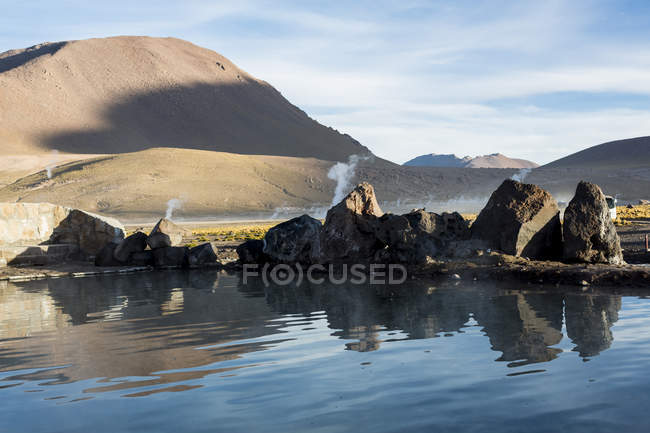 Hot pools, el tatio geyser, San Pedro de Atacama, Chile — Stock Photo