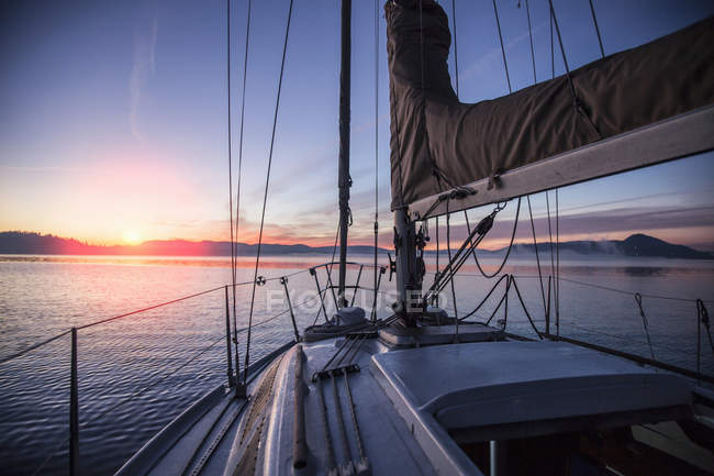 Sailing on Lake Maggiore, Piemonte, Novara, Italy — Stock Photo
